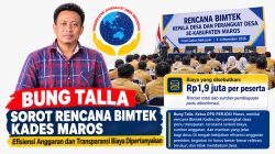 Ketua PERJOSI Maros Sorot Bimtek Kades Berbayar Rp1.9 Juta, Efisiensi Anggaran Dipertanyakan